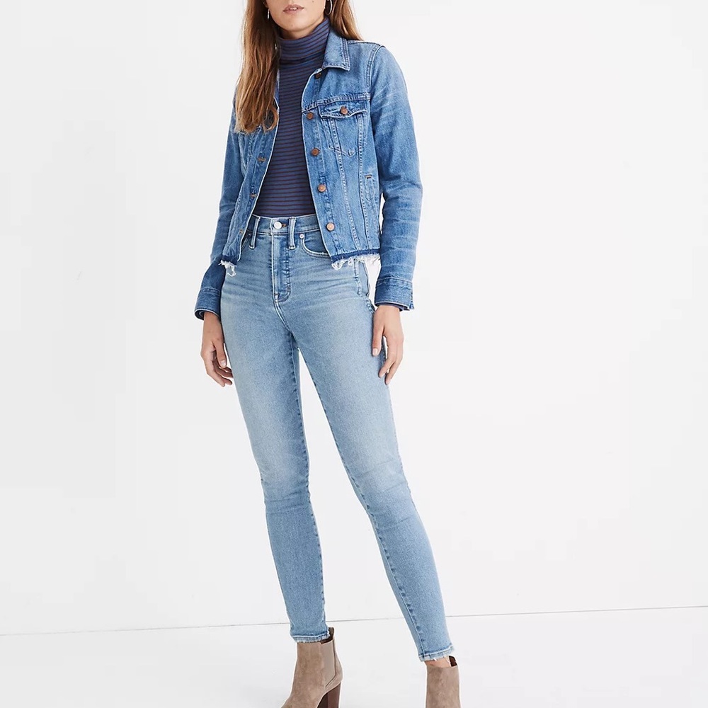 Madewell High-Rise Skinny Jeans in Hamden Wash